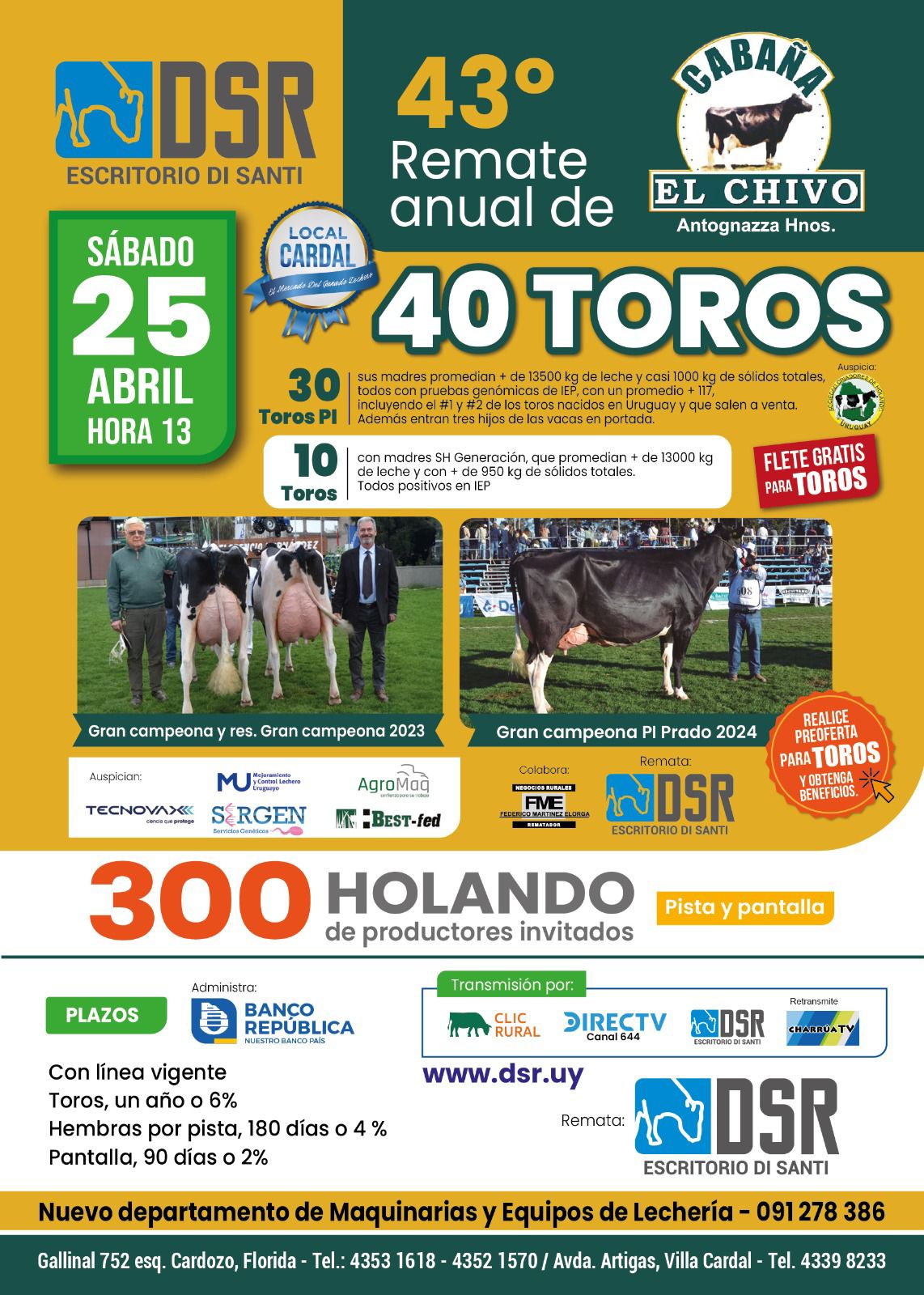 43vo Remate Anual De Cabania El Chivo- 25deabril2026-urubusca.com